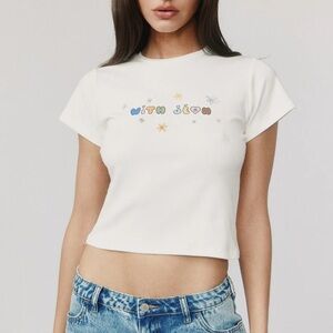 NWT With Jean Flowers Baby Tee